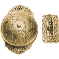 Turn Bell Ornate Polished Brass H125xW92mm in Polished Brass
