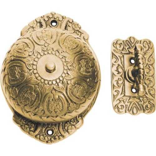 Turn Bell Ornate Polished Brass H125xW92mm in Polished Brass