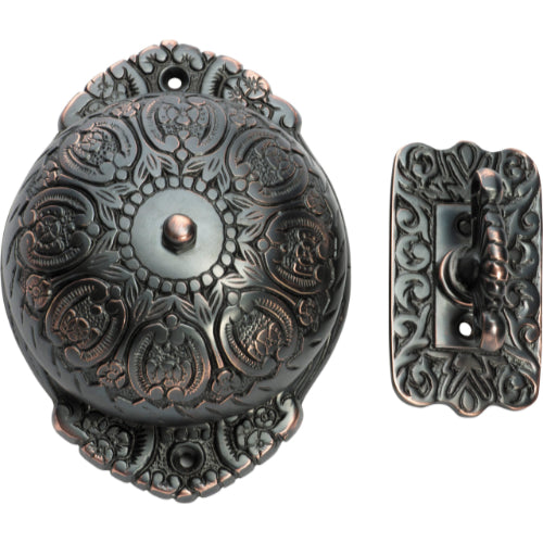 Turn Bell Ornate Antique Copper H125xW92mm in Antique Copper