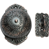 Turn Bell Ornate Antique Copper H125xW92mm in Antique Copper