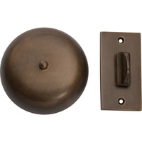 Turn Bell Plain Antique Brass D90mm in Antique Brass