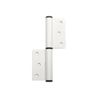 Justor MZ Spring Hinge: WHITE in White Anodised
