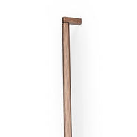 Momo Brooklyn D cabinet pull handle in bronze finish, showcasing a sleek contemporary design with a curved D-shaped handle.