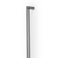 Momo Brooklyn D cabinet pull handle in brushed titanium finish, showcasing sleek modern design and durable metal construction.