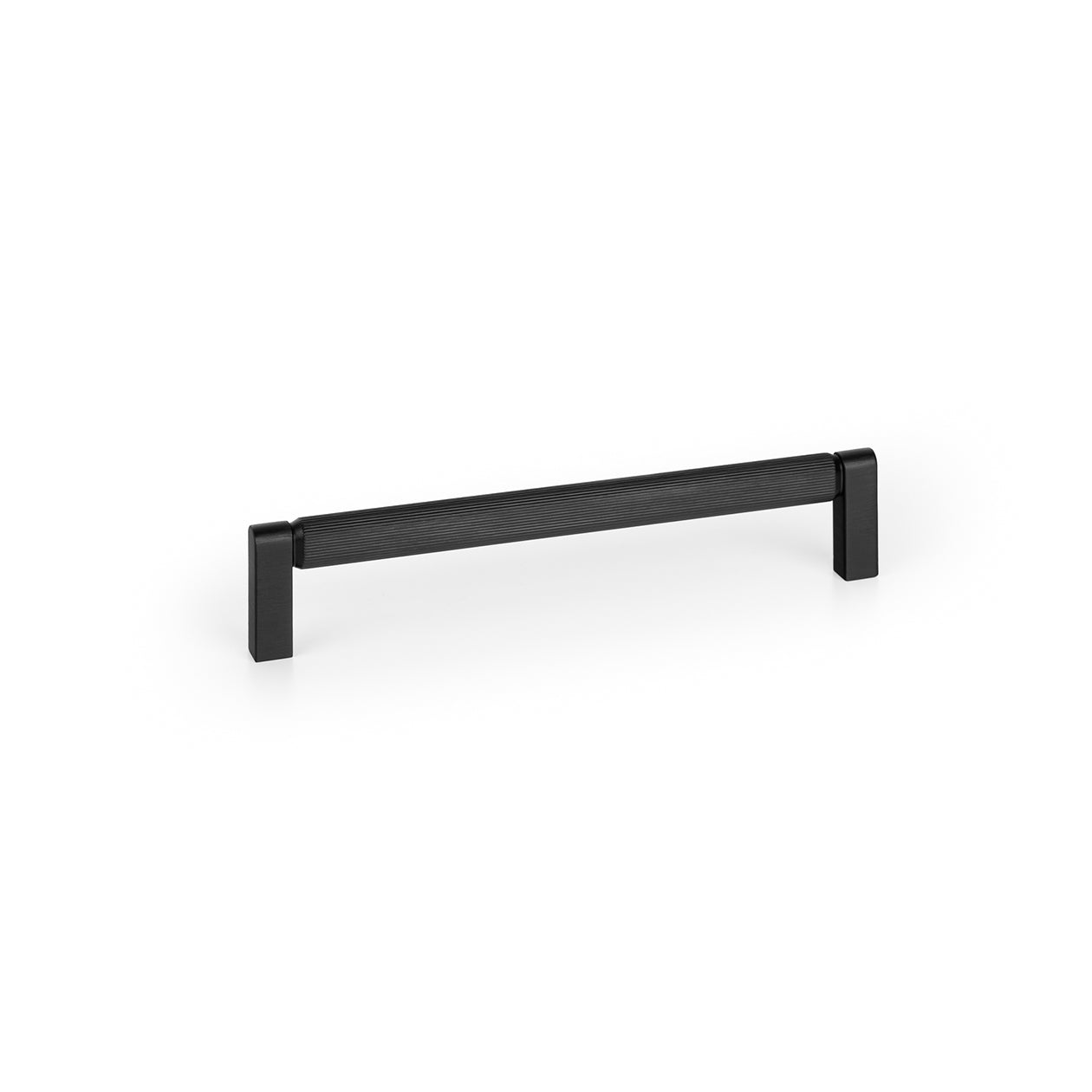 Momo BROOKLYN D Cabinet Pull Handle in black finish, featuring a modern D-shaped design for kitchen or furniture drawers.