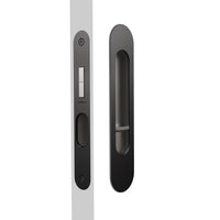Mardeco Radius Flush Pull Privacy Set with 35mm backset, featuring a sleek, rounded design for modern bathroom or bedroom privacy doors.