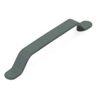 Momo BELT D cabinet pull handle in matte gray finish mounted on a cabinet door, featuring a sleek, modern design.