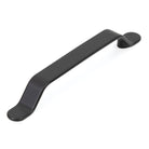 Momo BELT D Cabinet Pull Handle in black metal with a sleek belt design for modern cabinet doors and drawers.
