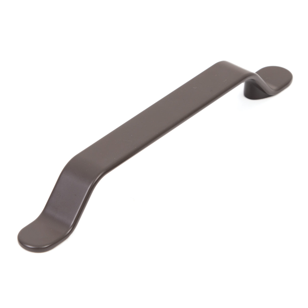 Momo BELT D Cabinet Pull Handle in black with a sleek, curved design for modern kitchen or furniture cabinetry.