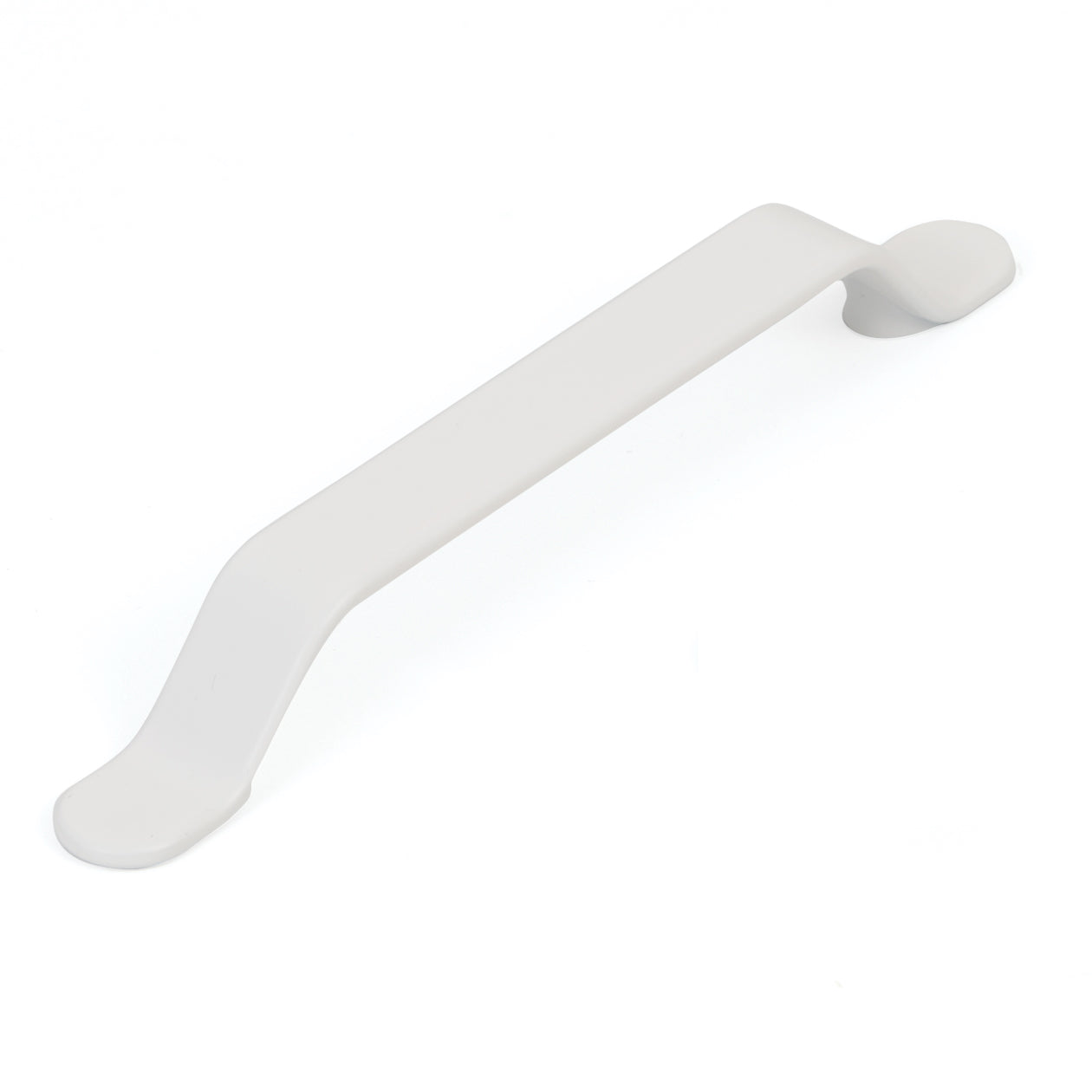 Momo BELT D Cabinet Pull Handle in white with a sleek, modern design for cabinet doors and drawers.