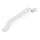Momo BELT D Cabinet Pull Handle in white with a sleek, modern design for cabinet doors and drawers.