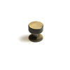 MOMO BELGRAVIA KNURLED 35MM SOLID BRASS ROUND KNOB DARK BRUSHED BRASS in Dark Brushed Brass