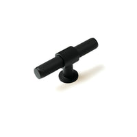 Momo BELGRAVIA Knurled T-Pull handle in black with textured knurled surface for drawer or cabinet use