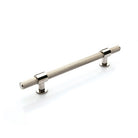 Momo BELGRAVIA knurled cabinet pull handle in polished nickel with textured knurled grip and sleek design.