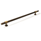 Momo BELGRAVIA knurled cabinet pull handle in bronze finish, showing textured metal grip and sleek design for kitchen or furniture.