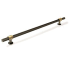 Momo Belgravia knurled cabinet pull handle in dark bronze finish, showing textured grip and sleek design for furniture hardware.