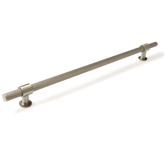MOMO BELGRAVIA KNURLED 320MM SOLID BRASS BAR PULL DULL BRUSHED NICKEL in Dull Brushed Nickel
