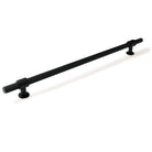 Momo BELGRAVIA knurled cabinet pull handle in black finish, featuring textured grip for modern kitchen or furniture cabinetry.
