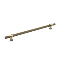 Momo BELGRAVIA knurled appliance pull handle in dark bronze finish, showcasing textured metal design for cabinet or drawer.