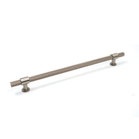 Momo BELGRAVIA knurled appliance pull handle in dark bronze, showing textured metal design on a cabinet or drawer.