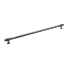 Momo BELGRAVIA 800mm knurled solid brass pull handle with a polished brass finish, mounted on a surface for furniture or cabinetry.