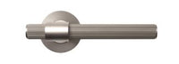 MOMO BELGRAVIA LINED Solid Brass Passage Lever Set with Tube Latch in Brushed Nickel