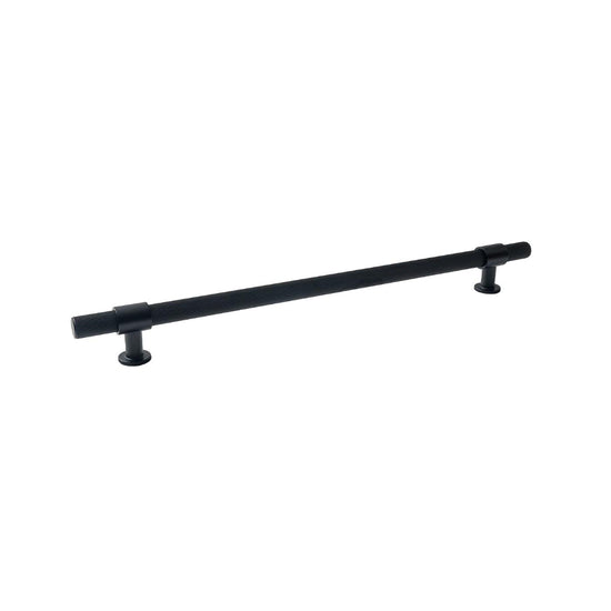 MOMO BELGRAVIA LINED 416MM SOLID BRASS APPLIANCE PULL MATT BLACK in Matt Black