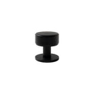 Momo BELGRAVIA plain cabinet knob in a sleek, minimalist design, shown in a close-up view of the silver-colored metal handle.