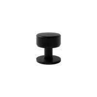 Momo BELGRAVIA plain cabinet knob in a sleek, minimalist design, shown in a close-up view of the silver-colored metal handle.