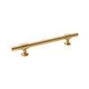 MOMO BELGRAVIA PLAIN 160MM SOLID BRASS BAR PULL BRUSHED SATIN BRASS in Brushed Satin Brass