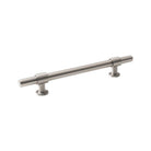 Momo BELGRAVIA plain cabinet pull handle in dark bronze finish mounted on a cabinet door.