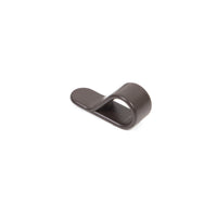 Black Momo belt loop knob with textured finish, designed for car interior accessories.
