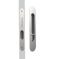 Mardeco Radius Flush Pull Privacy Set with 35mm backset, featuring a sleek, modern design for bathroom or door privacy.