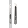 Mardeco Radius Flush Pull Privacy Set, suits 34mm - 50mm thick doors, Backset 50mm-55mm in Brushed Nickel