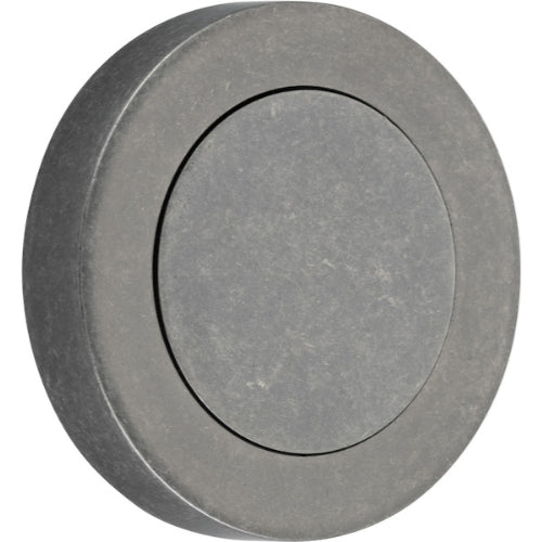 Blank Rose Round Distressed Nickel D52xP10mm in Distressed Nickel