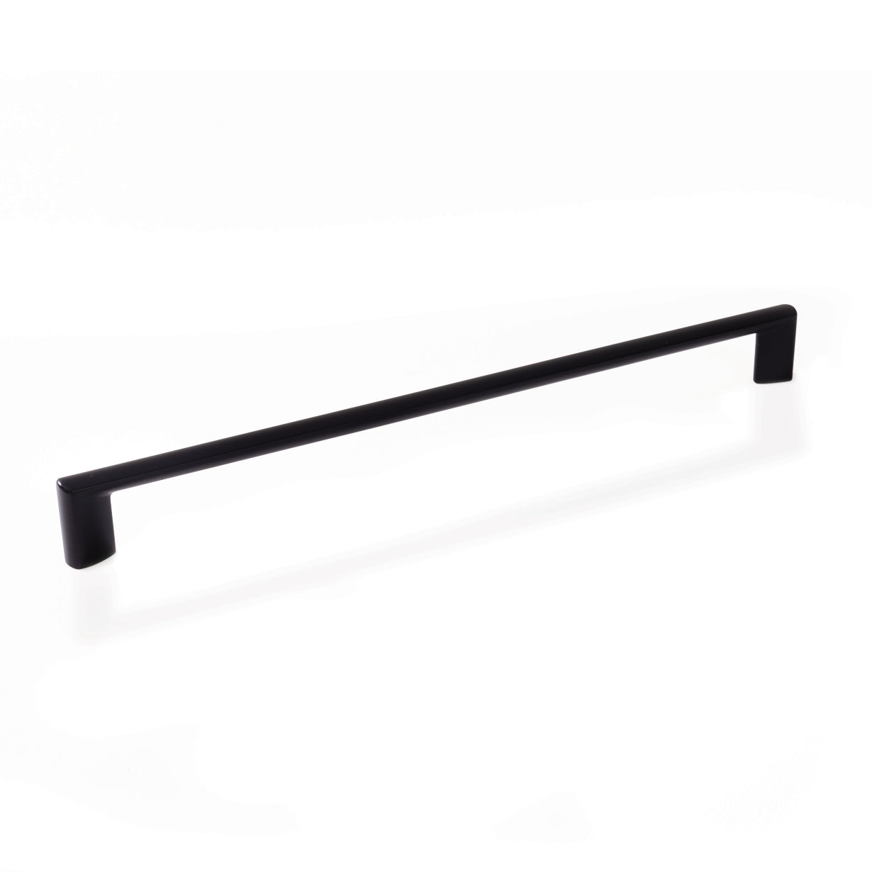 Momo BARRA D cabinet pull handle in matte black finish, sleek metal hardware for kitchen or furniture cabinetry.