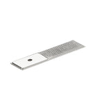 Momo Barrington backplate for cabinet knob, brushed nickel finish, decorative metal hardware for furniture or cabinetry.