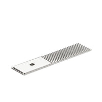 Momo Barrington backplate for cabinet knob, brushed nickel finish, decorative metal hardware for furniture or cabinetry.