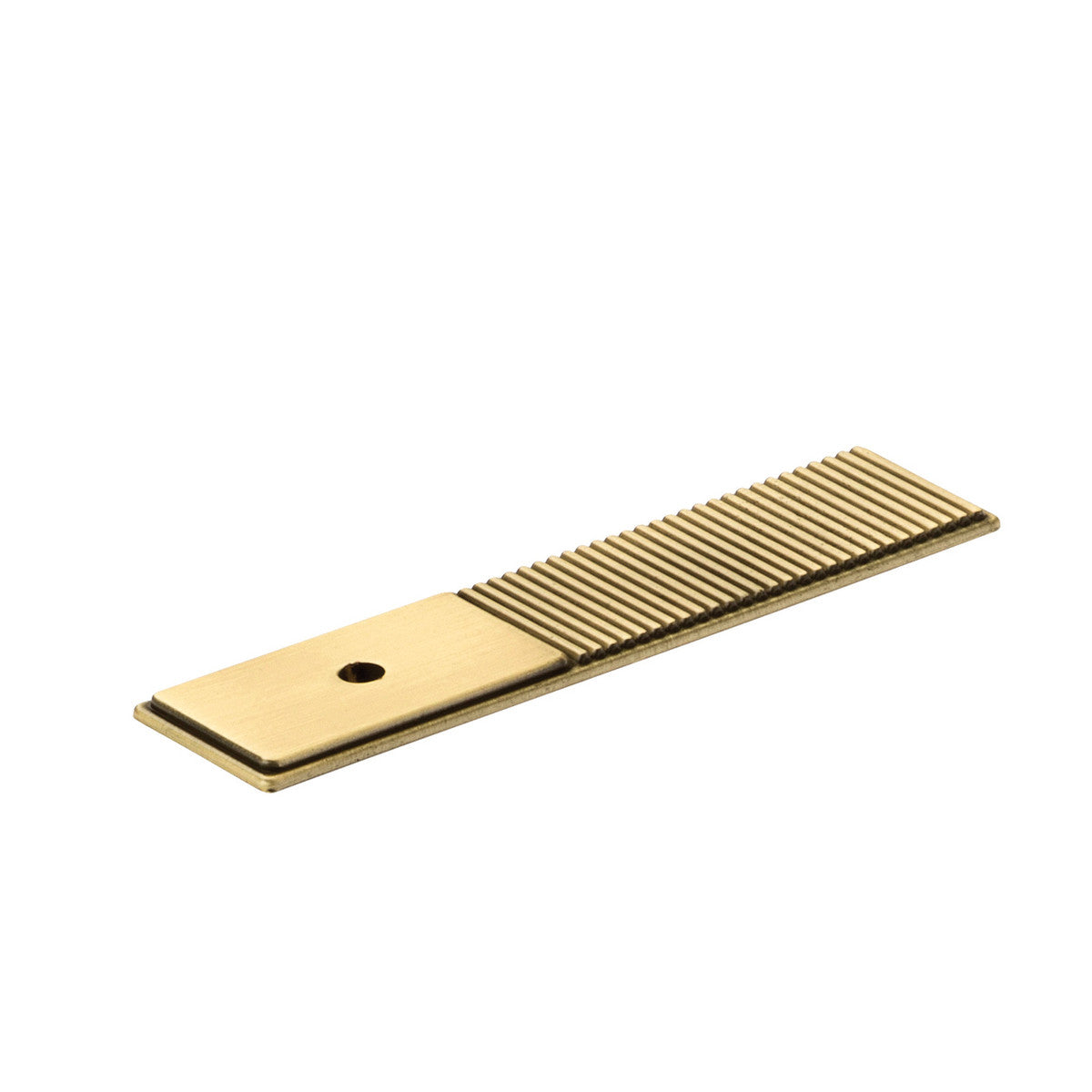 Momo Barrington backplate designed for cabinet knobs, shown in brushed nickel finish with decorative detailing.