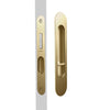 Mardeco Radius Flush Pull Privacy Set, suits 34mm - 50mm thick doors, Backset 50mm-55mm in Satin Brass