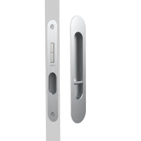 Mardeco Radius Flush Pull Privacy Set with 35mm backset, featuring sleek modern design for bathroom or door privacy.
