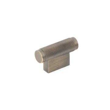 BRIGHTON 50MM SOLID BRASS KNURLED T KNOB DARK BRUSHED BRASS in Dark Brushed Brass