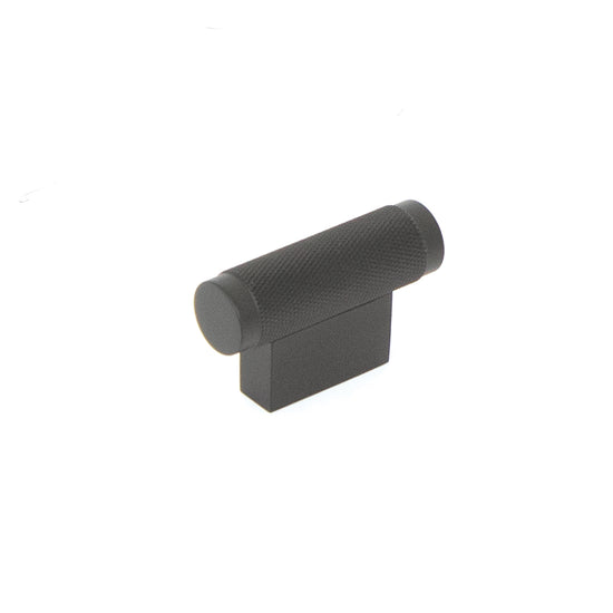 BRIGHTON 50MM SOLID BRASS KNURLED T KNOB MATT BLACK in Matt Black