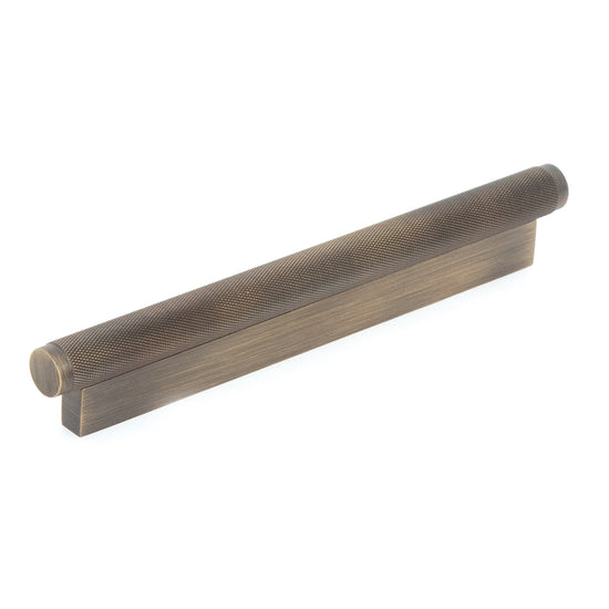 BRIGHTON 160MM SOLID BRASS KNURLED PULL HANDLE DARK BRUSHED BRASS in Dark Brushed Brass