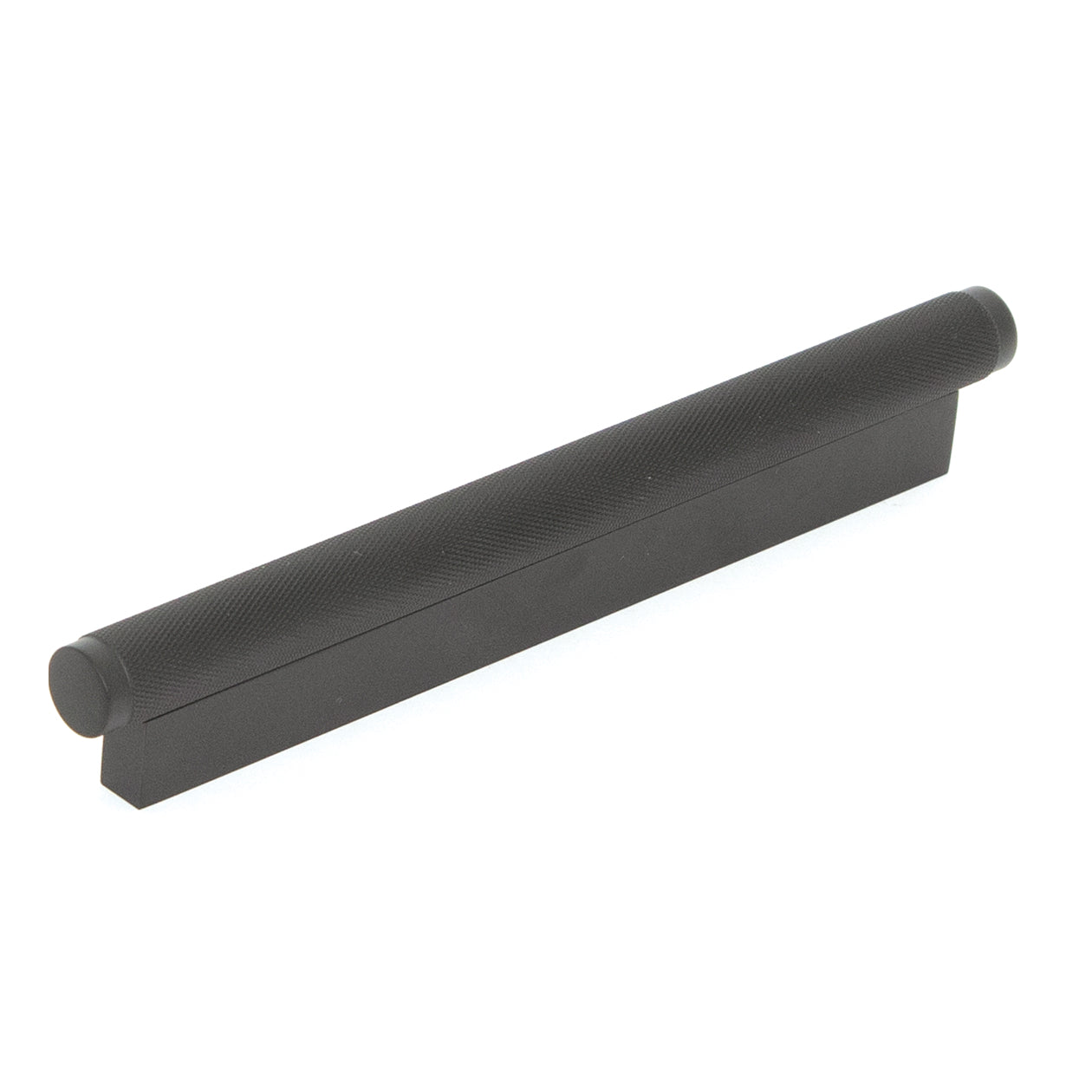 BRIGHTON 160MM SOLID BRASS KNURLED PULL HANDLE MATT BLACK in Matt Black
