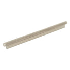 Momo Brighton cabinet pull handle in brushed nickel finish, sleek modern design with rounded edges for kitchen or furniture drawers