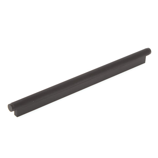 BRIGHTON 320MM SOLID BRASS KNURLED PULL HANDLE MATT BLACK in Matt Black
