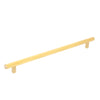 BELLEVUE 416MM SOLID BRASS KNURLED APPLIANCE PULL BRUSHED SATIN BRASS in Brushed Satin Brass