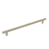 BELLEVUE 416MM SOLID BRASS KNURLED APPLIANCE PULL DULL BRUSHED NICKEL in Dull Brushed Nickel