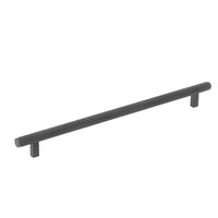 Momo BELLEVUE Knuled appliance pull handle in black finish with knurled texture for kitchen or furniture drawers and cabinets.